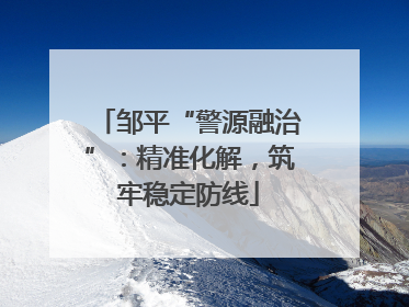 邹平“警源融治”：精准化解，筑牢稳定防线