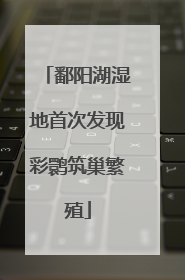 鄱阳湖湿地首次发现彩鹮筑巢繁殖