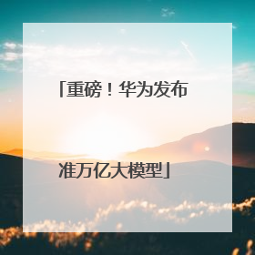 重磅！华为发布准万亿大模型