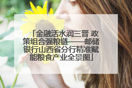 金融活水润三晋 政策组合强粮链——邮储银行山西省分行精准赋能粮食产业全景图