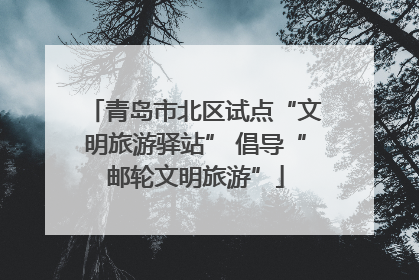 青岛市北区试点“文明旅游驿站” 倡导“邮轮文明旅游”