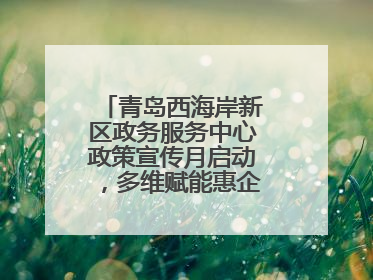 青岛西海岸新区政务服务中心政策宣传月启动，多维赋能惠企便民服务升级