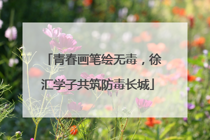 青春画笔绘无毒，徐汇学子共筑防毒长城