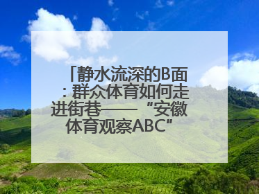 静水流深的B面：群众体育如何走进街巷——“安徽体育观察ABC”系列报道之二