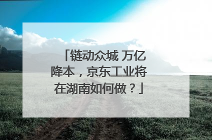 链动众城 万亿降本，京东工业将在湖南如何做？
