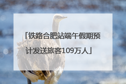 铁路合肥站端午假期预计发送旅客109万人