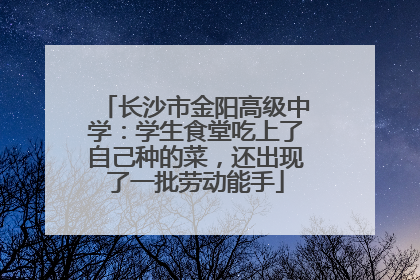 长沙市金阳高级中学：学生食堂吃上了自己种的菜，还出现了一批劳动能手