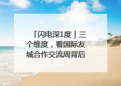 闪电深1度｜三个维度，看国际友城合作交流周背后的山东开放