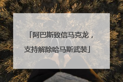阿巴斯致信马克龙，支持解除哈马斯武装
