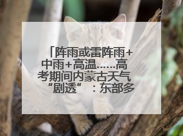 阵雨或雷阵雨+中雨+高温……高考期间内蒙古天气“剧透”：东部多雨，西部晴晒！局地有短时强降水