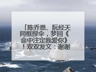 陈乔恩、阮经天同框撑伞，梦回《命中注定我爱你》！双双发文：谢谢我们都没变