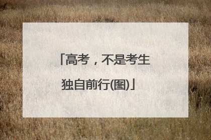 高考，不是考生独自前行(图)