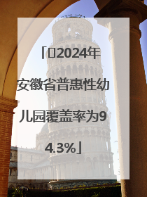 ﻿2024年安徽省普惠性幼儿园覆盖率为94.3%