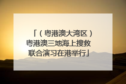 （粤港澳大湾区）粤港澳三地海上搜救联合演习在港举行