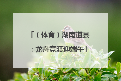 （体育）湖南道县：龙舟竞渡迎端午
