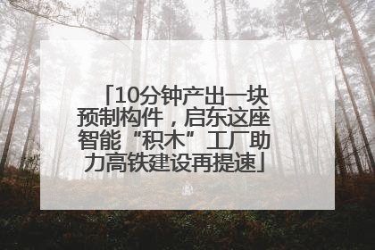 10分钟产出一块预制构件，启东这座智能“积木”工厂助力高铁建设再提速