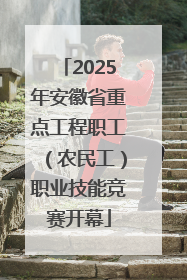 2025年安徽省重点工程职工（农民工）职业技能竞赛开幕