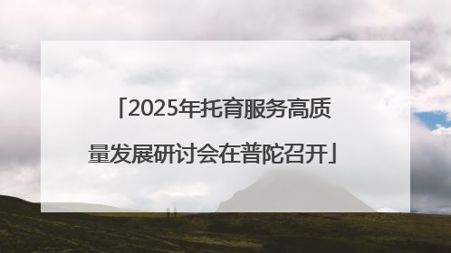 2025年托育服务高质量发展研讨会在普陀召开