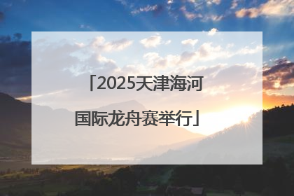 2025天津海河国际龙舟赛举行