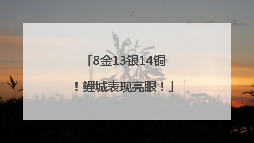 8金13银14铜！鲤城表现亮眼！